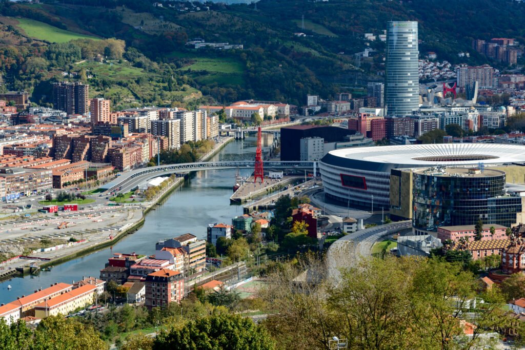 Bilbao,View,From,Covetas,Mount,With,San,Mames,Football,Stadium